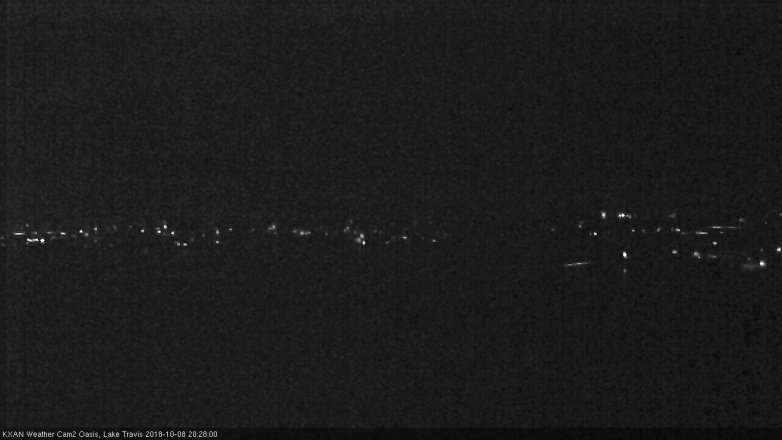 Lake Travis webcam, October 8, 2018 7:30 PM CT