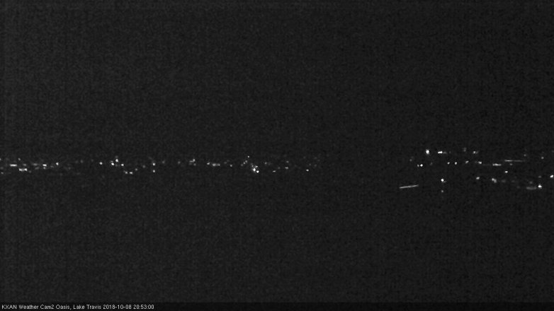 Lake Travis webcam, October 8, 2018 7:55 PM CT