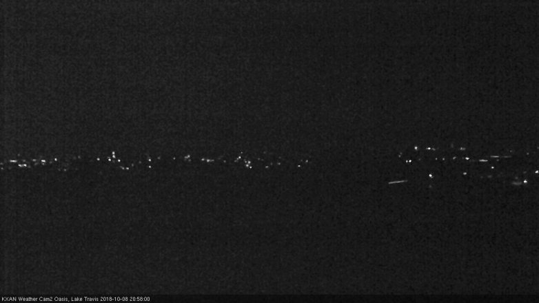 Lake Travis webcam, October 8, 2018 8:00 PM CT