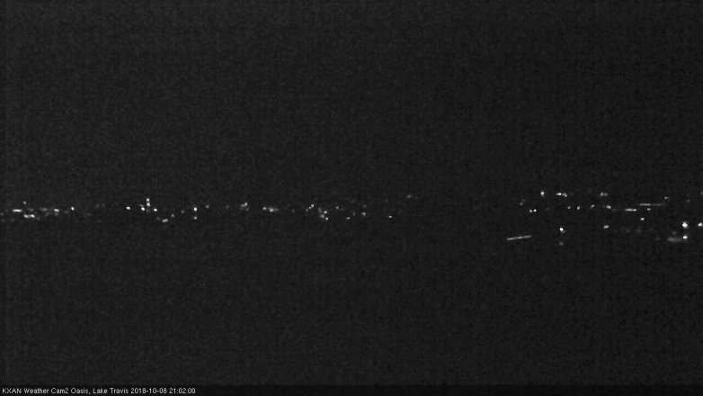Lake Travis webcam, October 8, 2018 8:05 PM CT