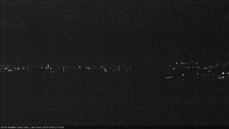 Lake Travis webcam, October 8, 2018 8:20 PM CT
