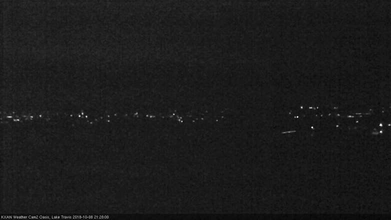 Lake Travis webcam, October 8, 2018 8:30 PM CT