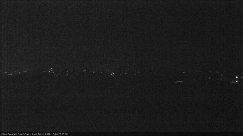 Lake Travis webcam, October 8, 2018 9:05 PM CT