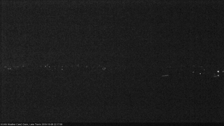Lake Travis webcam, October 8, 2018 9:20 PM CT