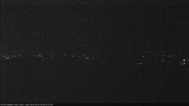 Lake Travis webcam, October 8, 2018 9:30 PM CT