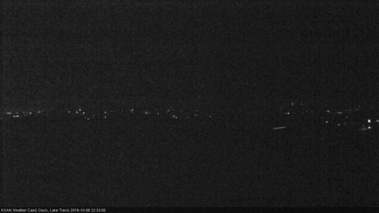 Lake Travis webcam, October 8, 2018 9:35 PM CT