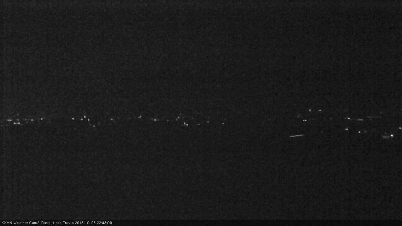 Lake Travis webcam, October 8, 2018 9:45 PM CT