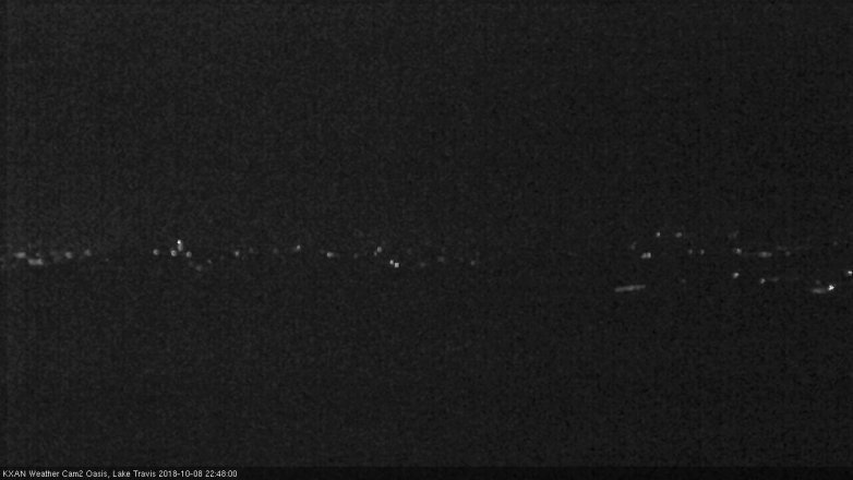 Lake Travis webcam, October 8, 2018 9:50 PM CT