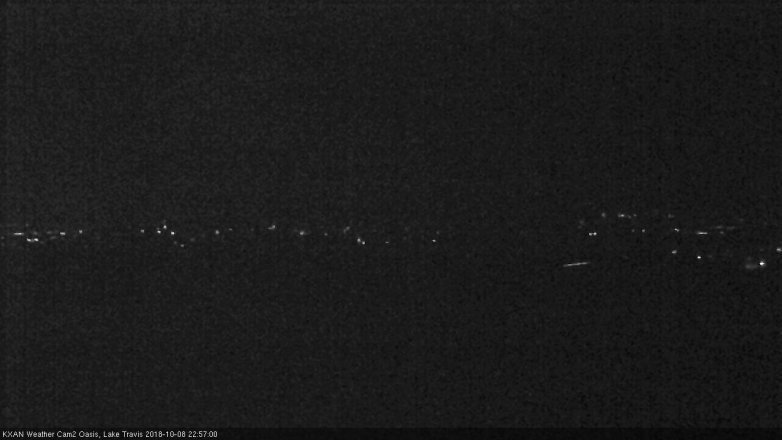 Lake Travis webcam, October 8, 2018 10:00 PM CT