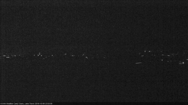 Lake Travis webcam, October 8, 2018 10:05 PM CT