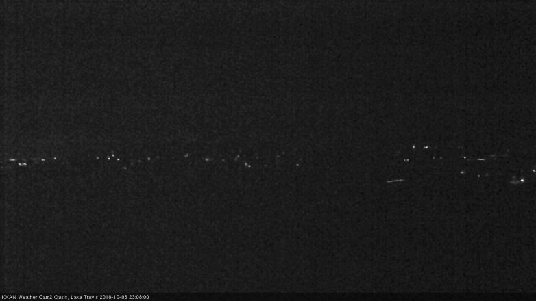 Lake Travis webcam, October 8, 2018 10:10 PM CT