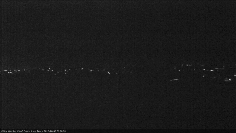Lake Travis webcam, October 8, 2018 10:30 PM CT
