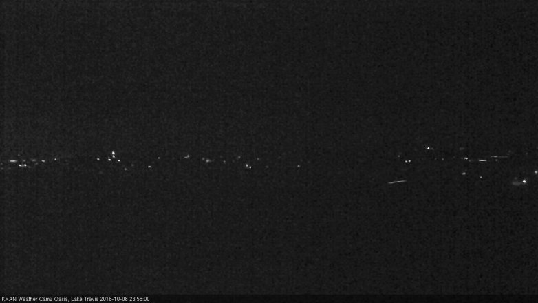 Lake Travis webcam, October 8, 2018 11:00 PM CT