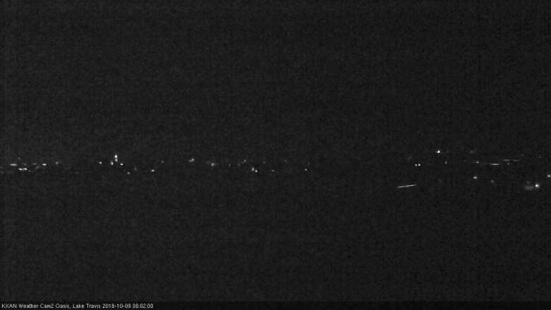 Lake Travis webcam, October 8, 2018 11:05 PM CT