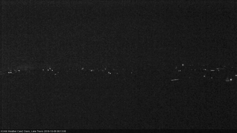 Lake Travis webcam, October 8, 2018 11:15 PM CT