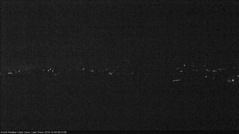 Lake Travis webcam, October 8, 2018 11:25 PM CT