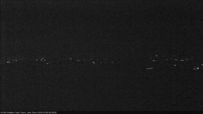 Lake Travis webcam, October 8, 2018 11:40 PM CT
