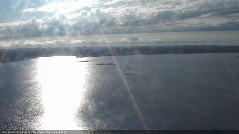 Lake Travis webcam, October 9, 2018 4:05 PM CT