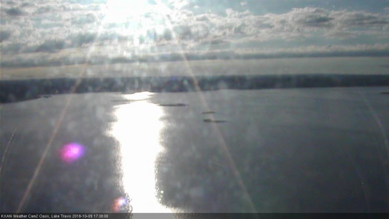 Lake Travis webcam, October 9, 2018 4:40 PM CT