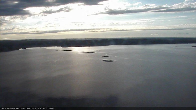 Lake Travis webcam, October 9, 2018 5:00 PM CT