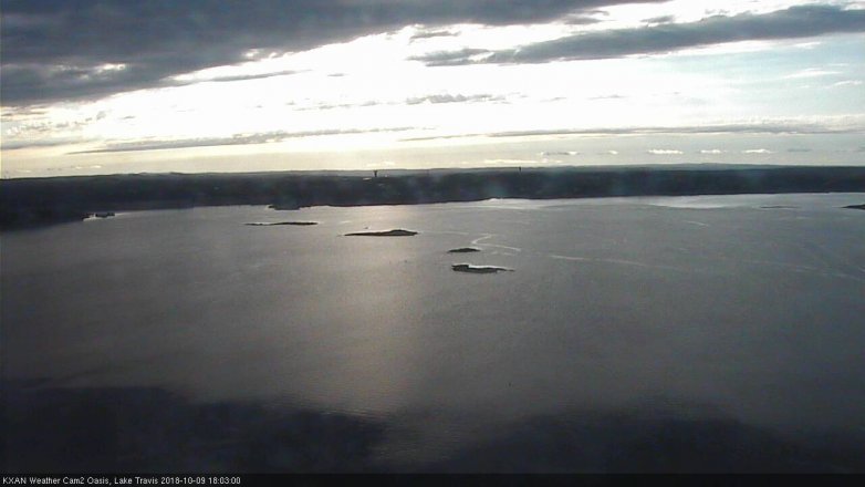 Lake Travis webcam, October 9, 2018 5:05 PM CT