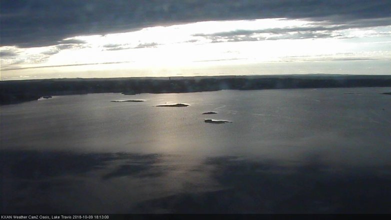 Lake Travis webcam, October 9, 2018 5:15 PM CT
