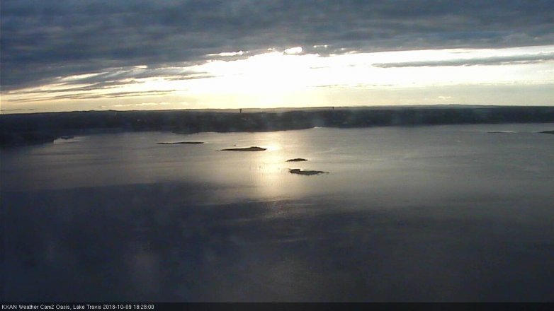Lake Travis webcam, October 9, 2018 5:30 PM CT