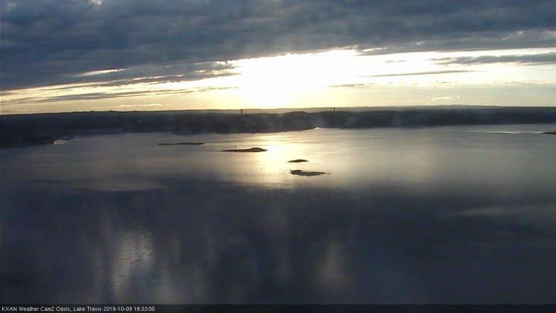 Lake Travis webcam, October 9, 2018 5:35 PM CT