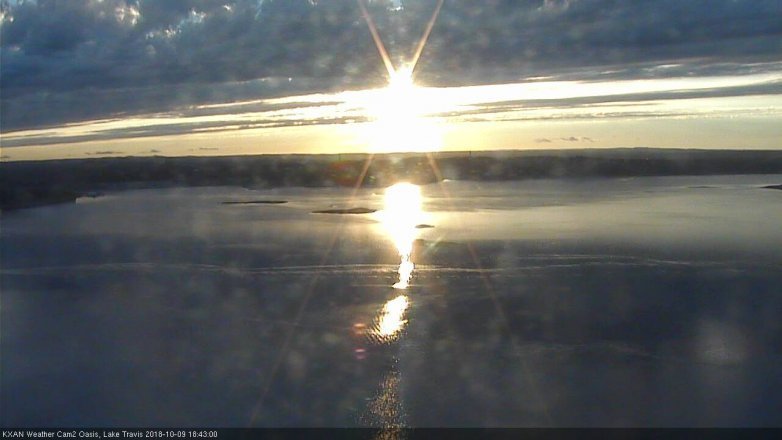 Lake Travis webcam, October 9, 2018 5:45 PM CT