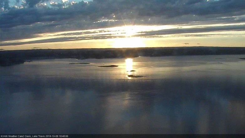 Lake Travis webcam, October 9, 2018 5:50 PM CT