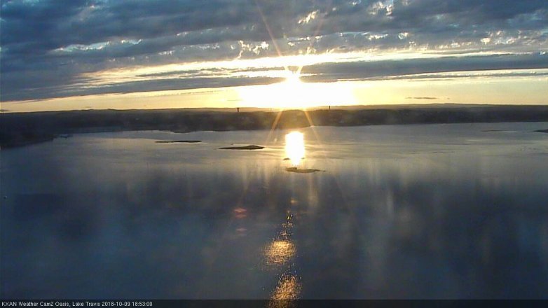 Lake Travis webcam, October 9, 2018 5:55 PM CT
