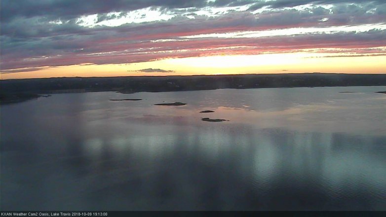 Lake Travis webcam, October 9, 2018 6:15 PM CT