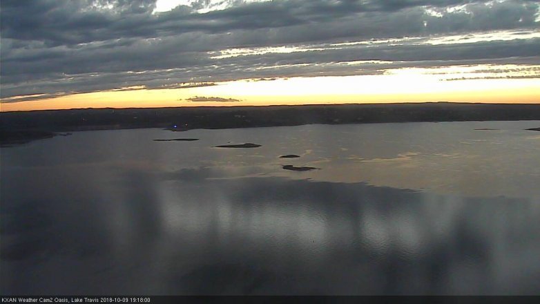 Lake Travis webcam, October 9, 2018 6:20 PM CT