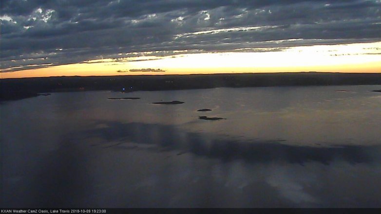Lake Travis webcam, October 9, 2018 6:25 PM CT