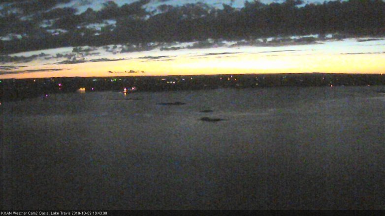 Lake Travis webcam, October 9, 2018 6:45 PM CT