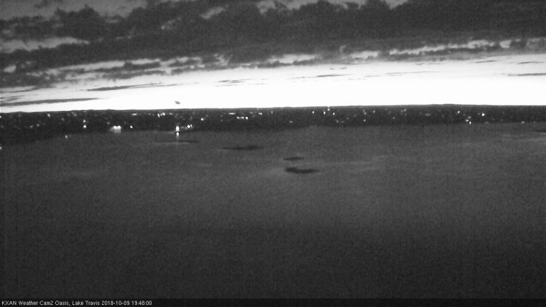 Lake Travis webcam, October 9, 2018 6:50 PM CT