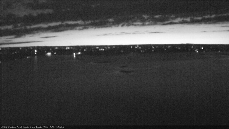 Lake Travis webcam, October 9, 2018 6:55 PM CT