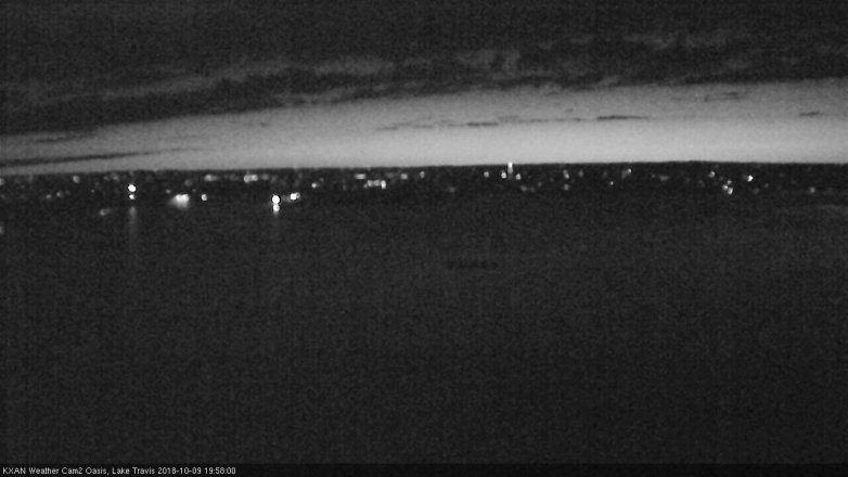 Lake Travis webcam, October 9, 2018 7:00 PM CT