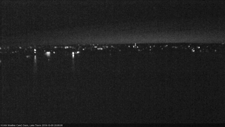 Lake Travis webcam, October 9, 2018 7:10 PM CT