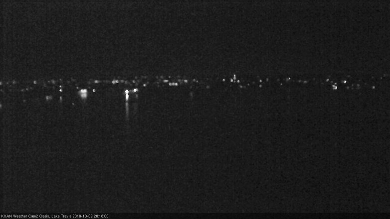Lake Travis webcam, October 9, 2018 7:20 PM CT