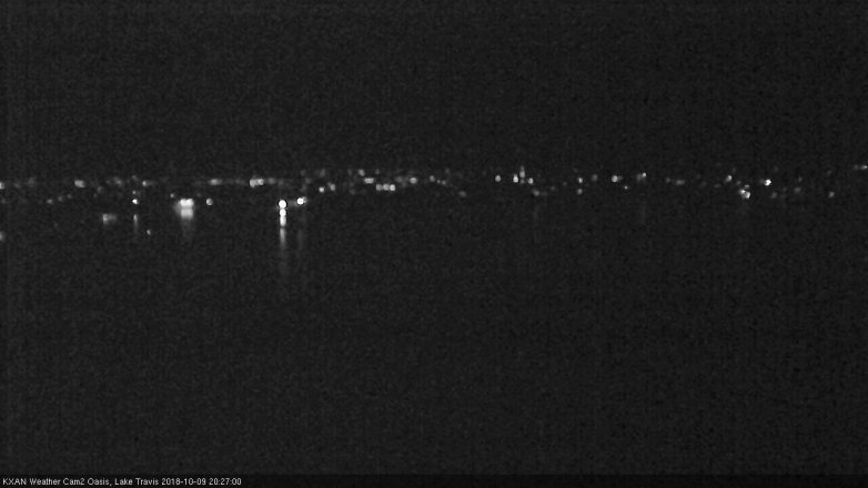 Lake Travis webcam, October 9, 2018 7:30 PM CT
