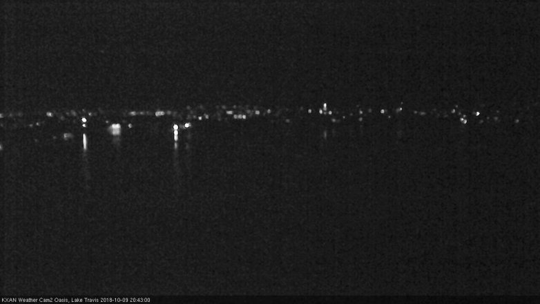 Lake Travis webcam, October 9, 2018 7:45 PM CT
