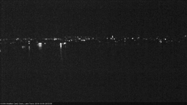 Lake Travis webcam, October 9, 2018 7:55 PM CT
