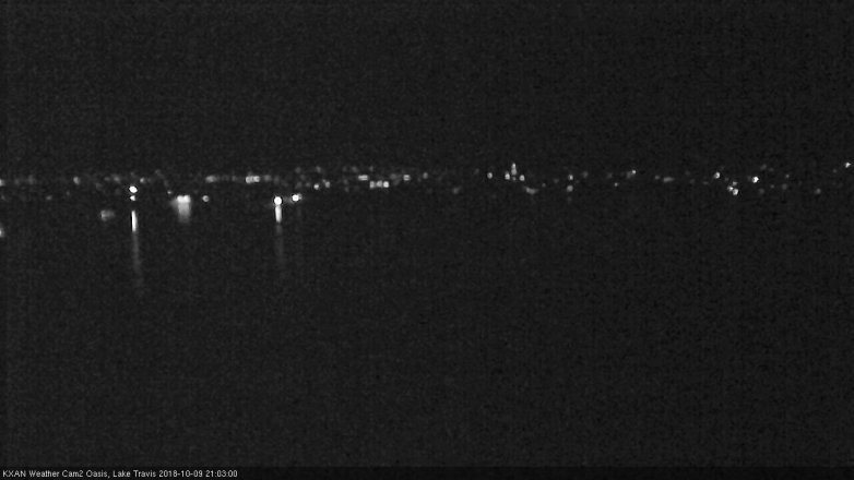 Lake Travis webcam, October 9, 2018 8:05 PM CT