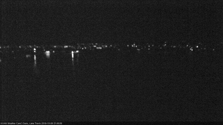 Lake Travis webcam, October 9, 2018 8:10 PM CT