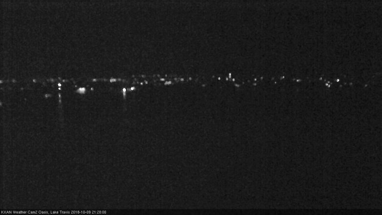 Lake Travis webcam, October 9, 2018 8:30 PM CT