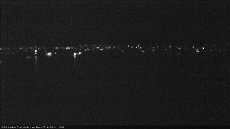 Lake Travis webcam, October 9, 2018 8:35 PM CT