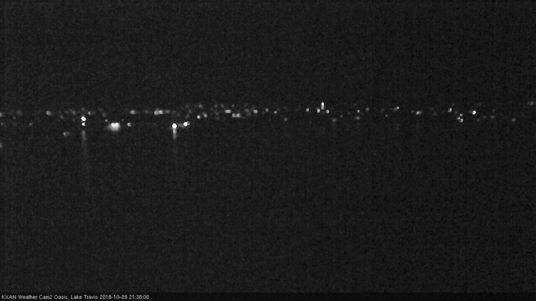 Lake Travis webcam, October 9, 2018 8:40 PM CT