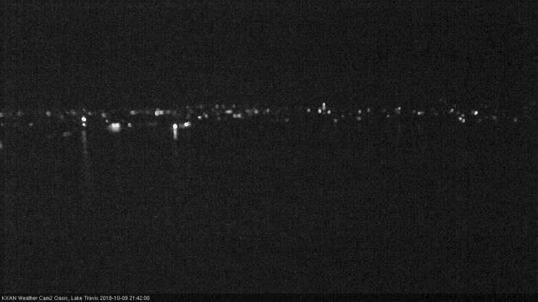 Lake Travis webcam, October 9, 2018 8:45 PM CT