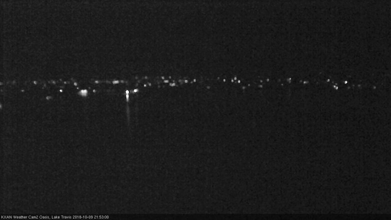 Lake Travis webcam, October 9, 2018 8:55 PM CT